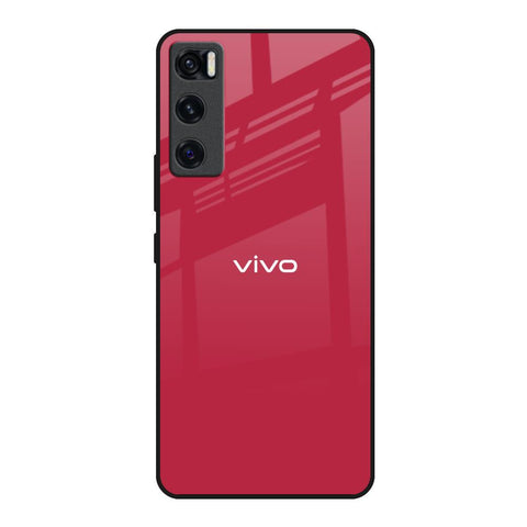 Solo Maroon Vivo V20 SE Glass Back Cover Online