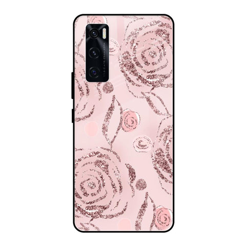 Shimmer Roses Vivo V20 SE Glass Cases & Covers Online