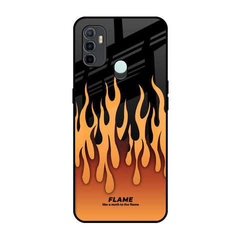 Fire Flame Oppo A33 Glass Back Cover Online