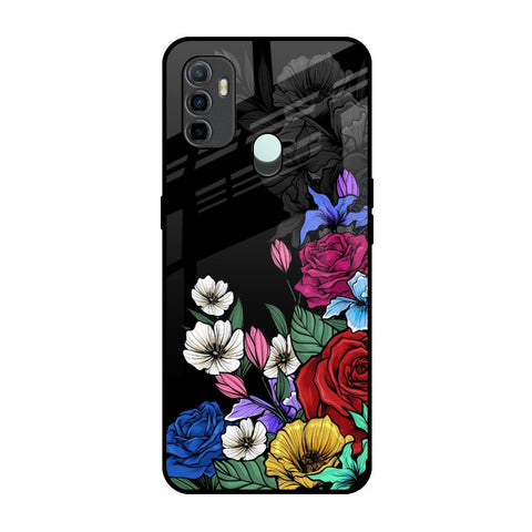 Rose Flower Bunch Art Oppo A33 Glass Back Cover Online
