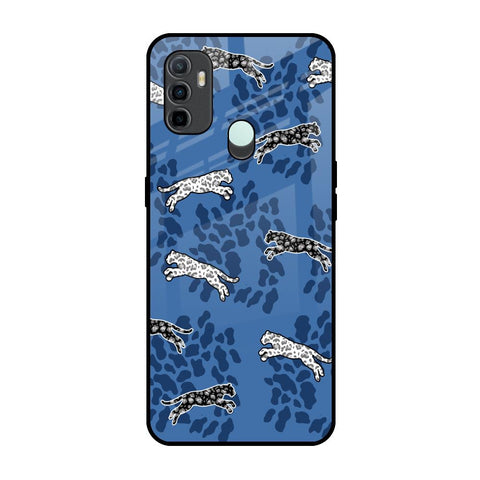 Blue Cheetah Oppo A33 Glass Back Cover Online