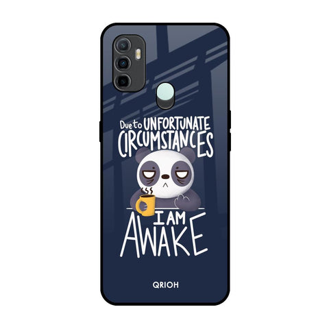 Struggling Panda Oppo A33 Glass Back Cover Online