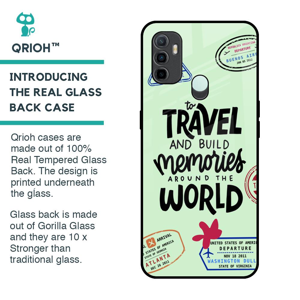 Travel Stamps Glass Case for Oppo A33