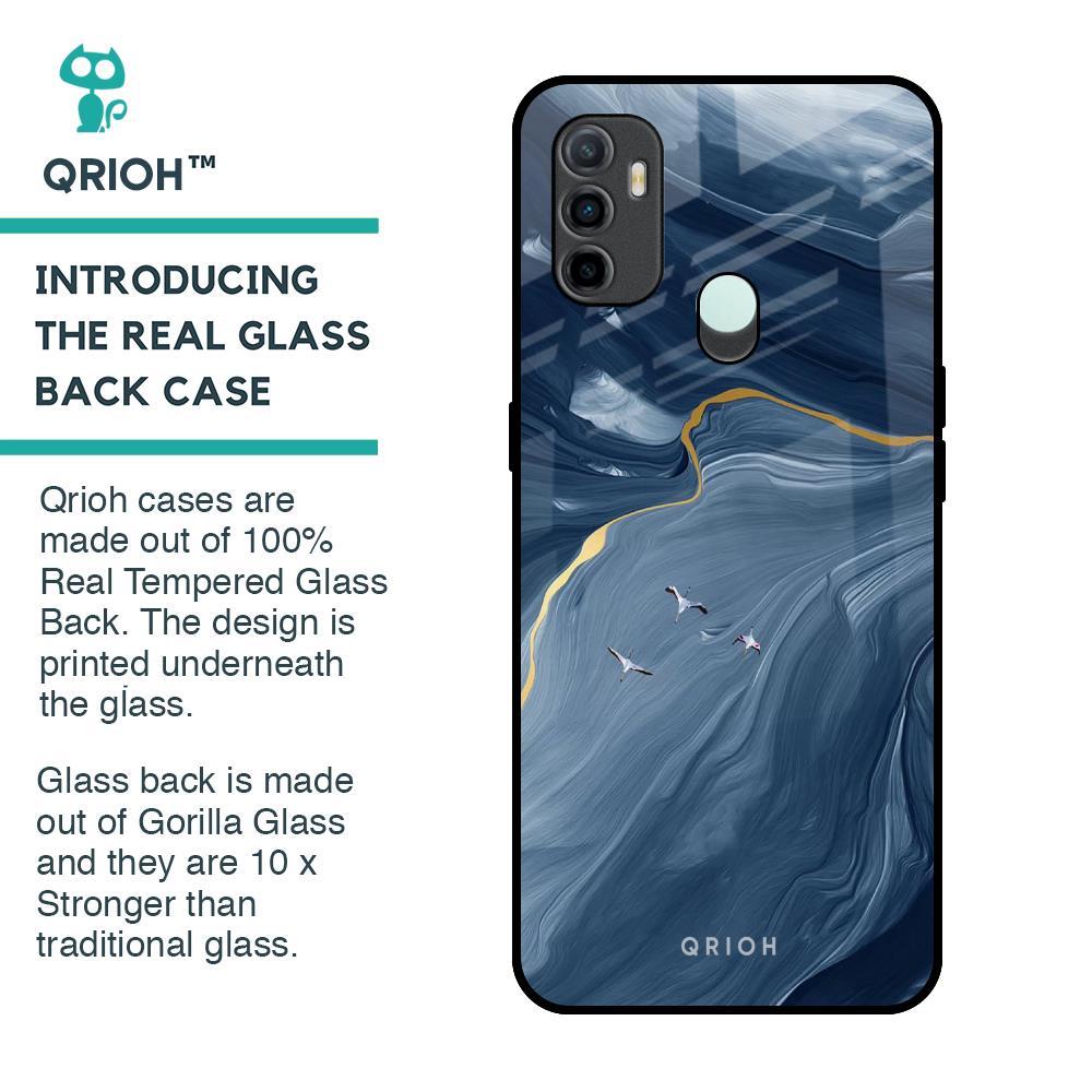 Deep Ocean Marble Glass Case for Oppo A33