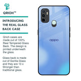 Vibrant Blue Texture Glass Case for Oppo A33