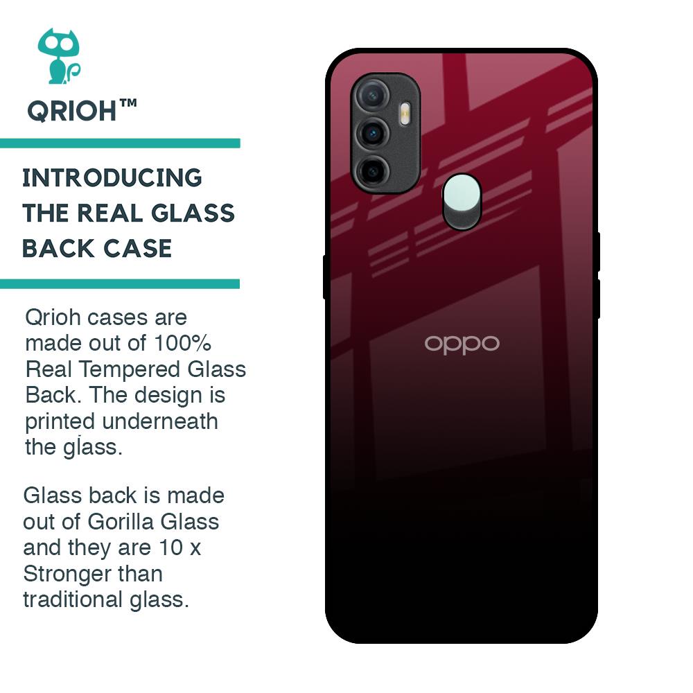 Wine Red Glass Case For Oppo A33