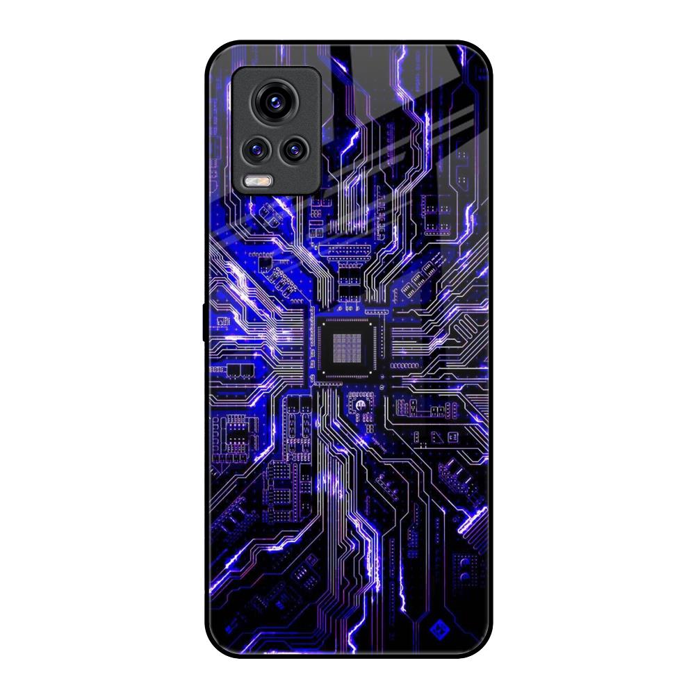 Techno Color Pattern Vivo V20 Pro Glass Back Cover Online