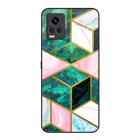 Seamless Green Marble Vivo V20 Pro Glass Back Cover Online