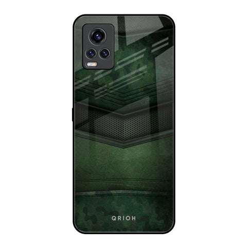 Green Leather Vivo V20 Pro Glass Back Cover Online