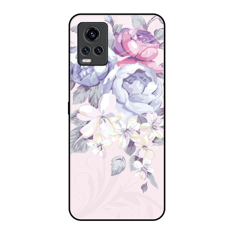 Elegant Floral Vivo V20 Pro Glass Back Cover Online