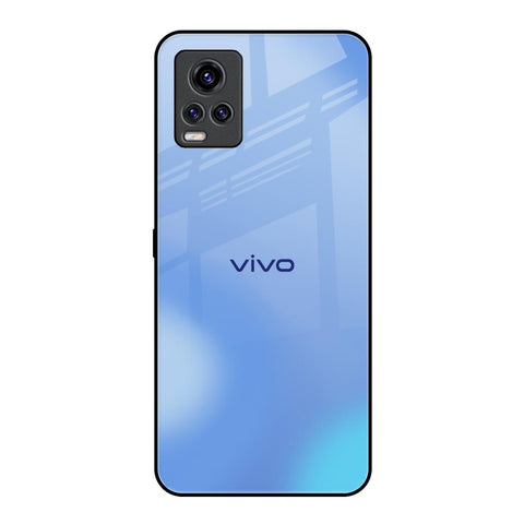 Vibrant Blue Texture Vivo V20 Pro Glass Back Cover Online