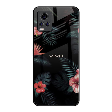 Tropical Art Flower Vivo V20 Pro Glass Back Cover Online