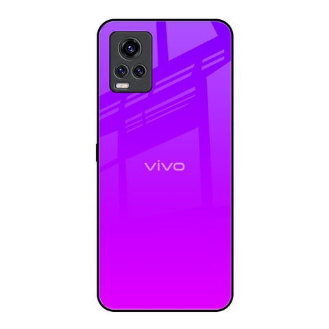 Purple Pink Vivo V20 Pro Glass Back Cover Online