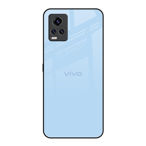 Pastel Sky Blue Vivo V20 Pro Glass Back Cover Online