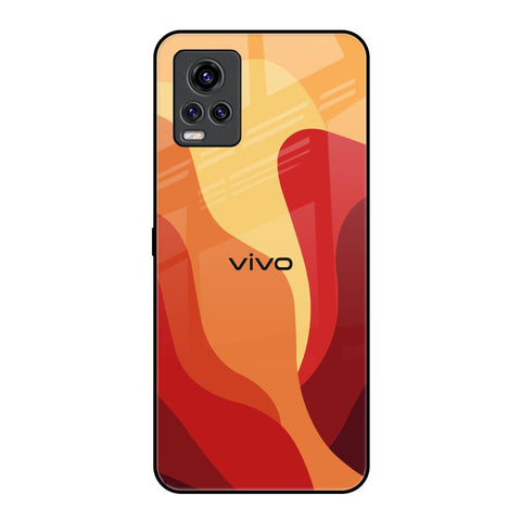 Magma Color Pattern Vivo V20 Pro Glass Back Cover Online