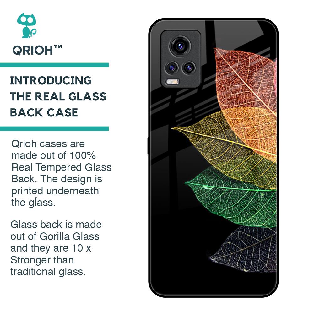 Colorful Leaves Glass Case for Vivo V20 Pro