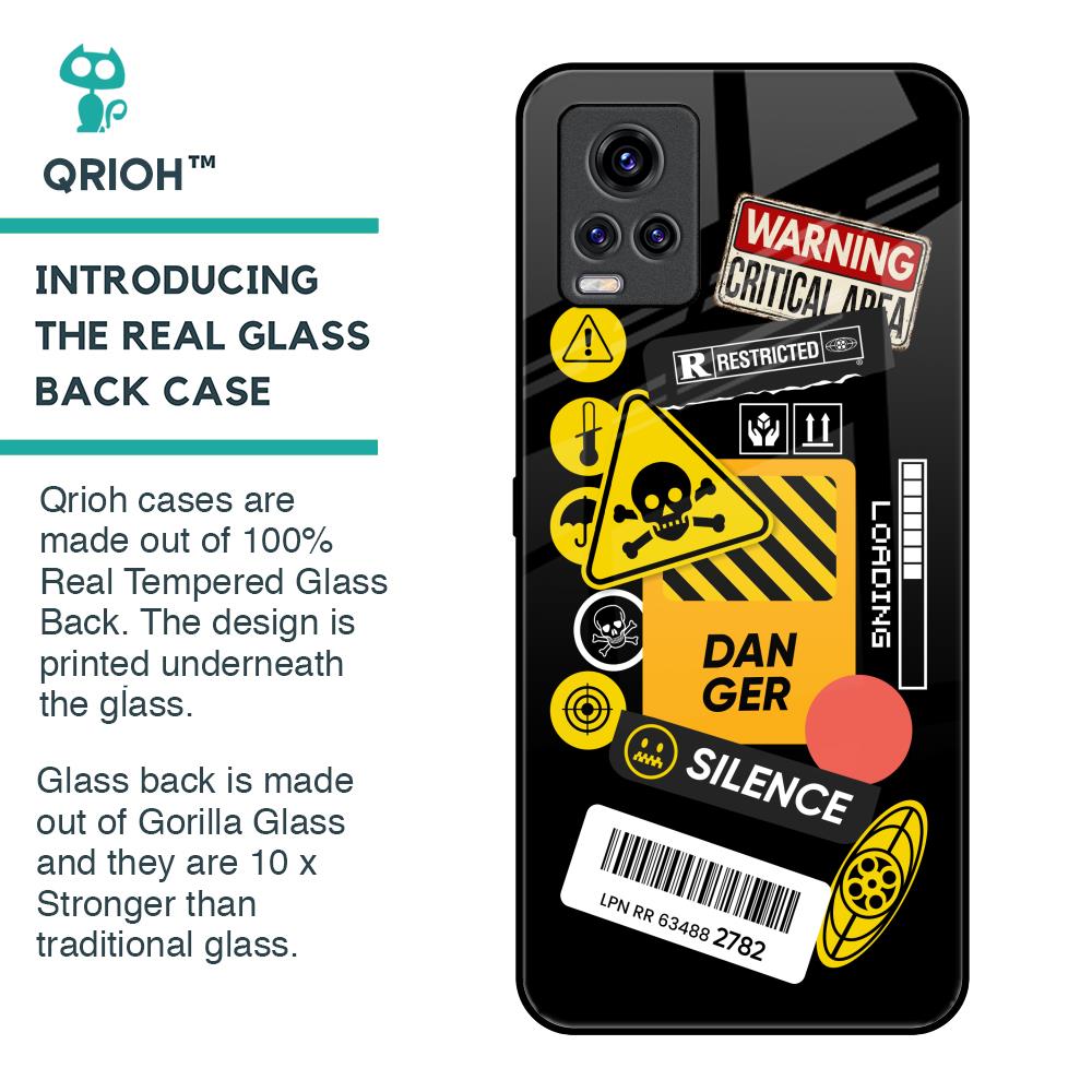 Danger Signs Glass Case for Vivo V20 Pro
