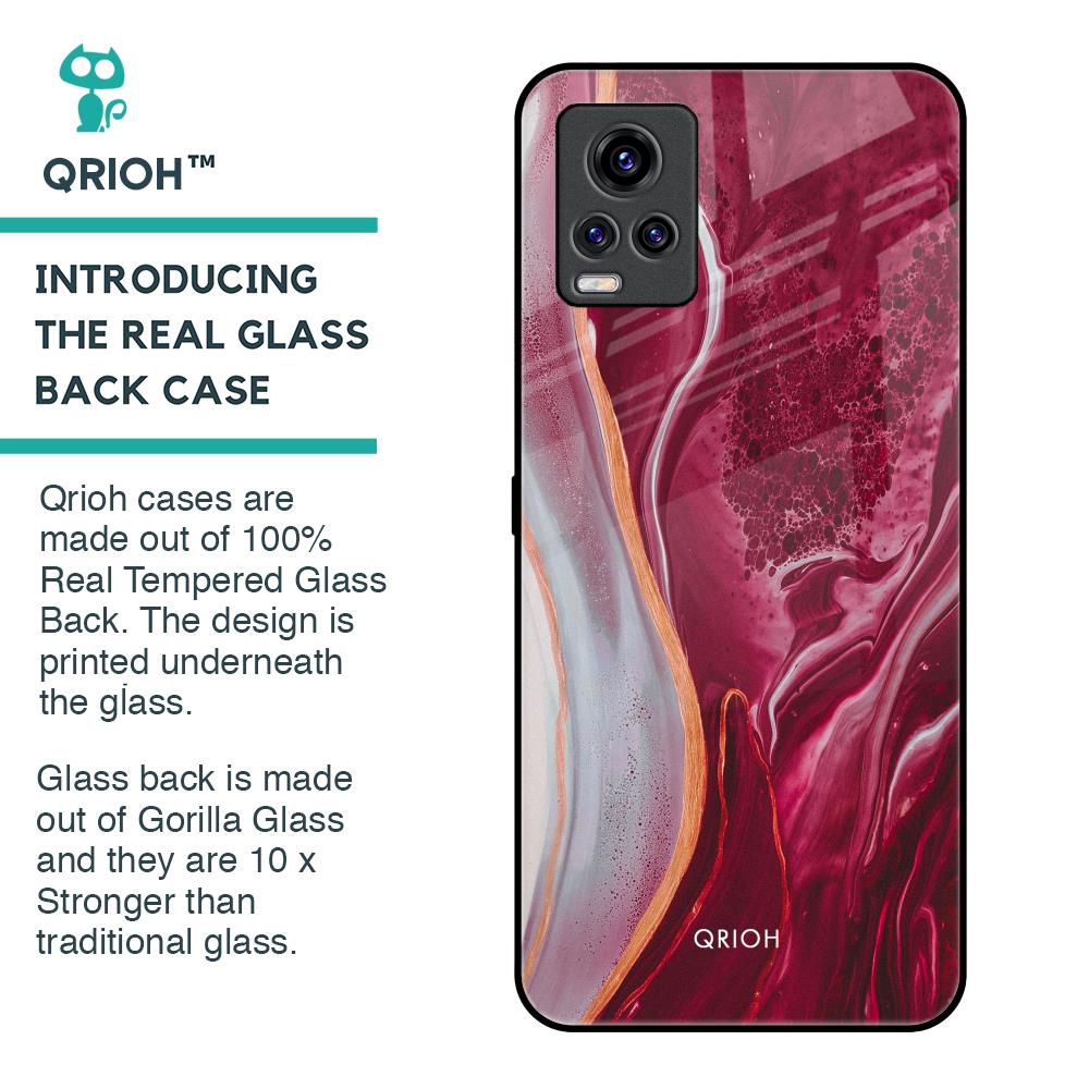 Crimson Ruby Glass Case for Vivo V20 Pro