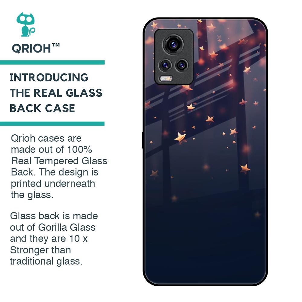 Falling Stars Glass Case For Vivo V20 Pro