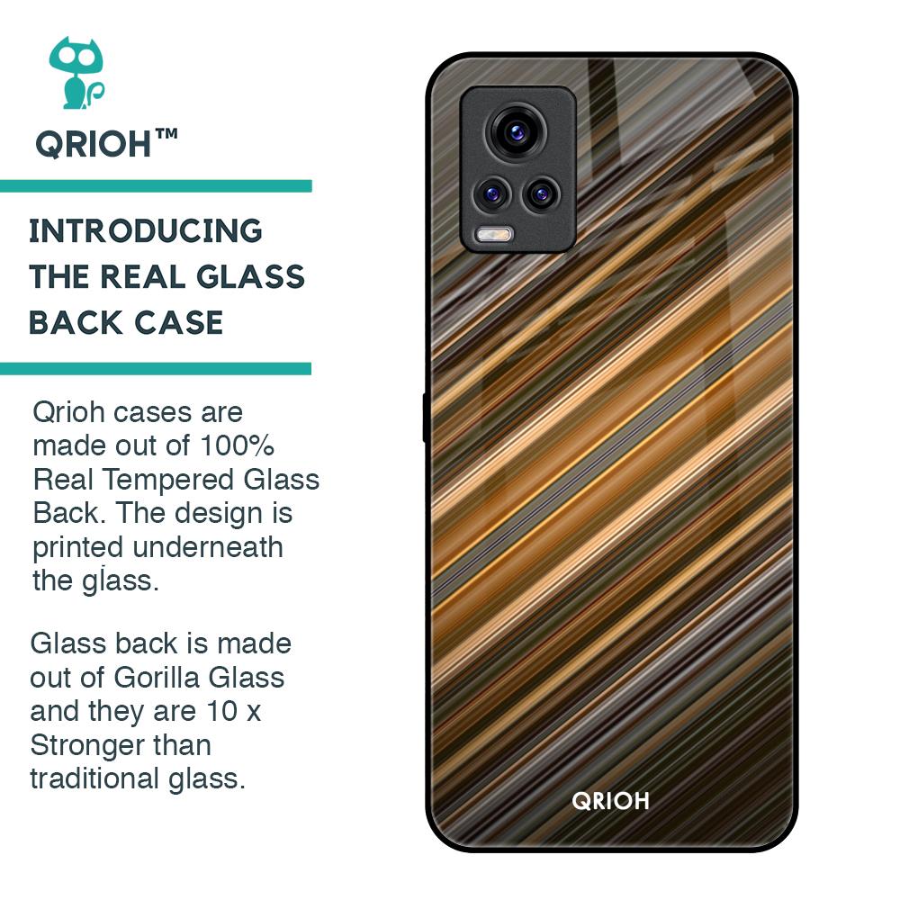 Diagonal Slash Pattern Glass Case for Vivo V20 Pro