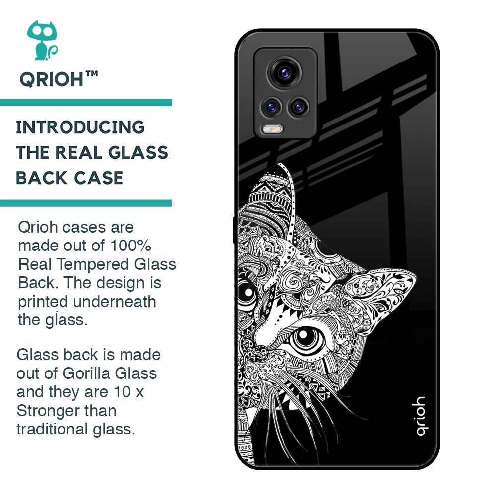 Kitten Mandala Glass Case for Vivo V20 Pro