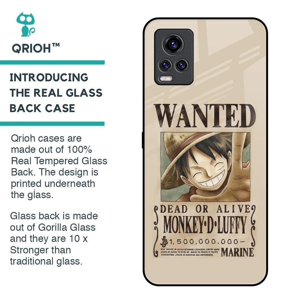 Luffy Wanted Glass Case for Vivo V20 Pro