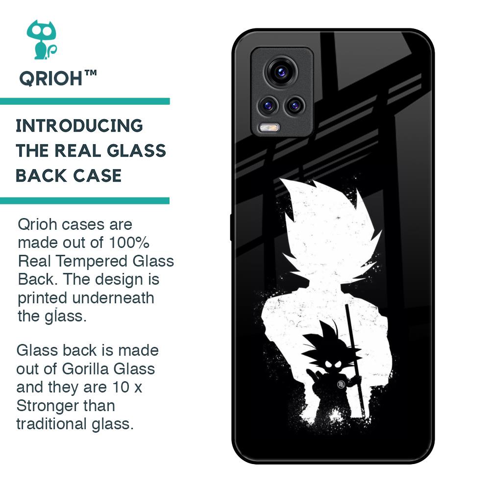 Monochrome Goku Glass Case for Vivo V20 Pro