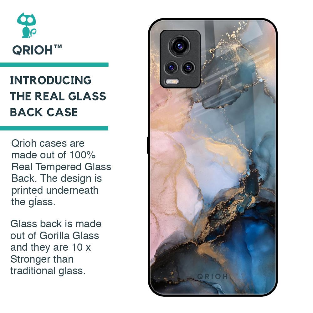 Marble Ink Abstract Glass Case for Vivo V20 Pro