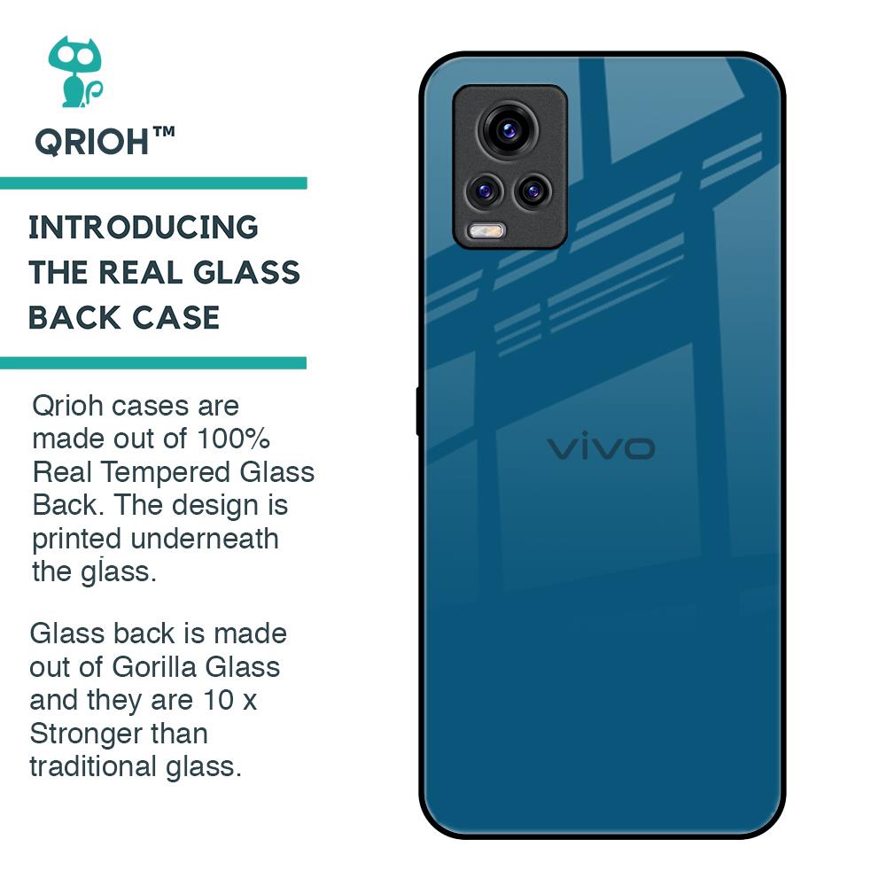 Cobalt Blue Glass Case for Vivo V20 Pro