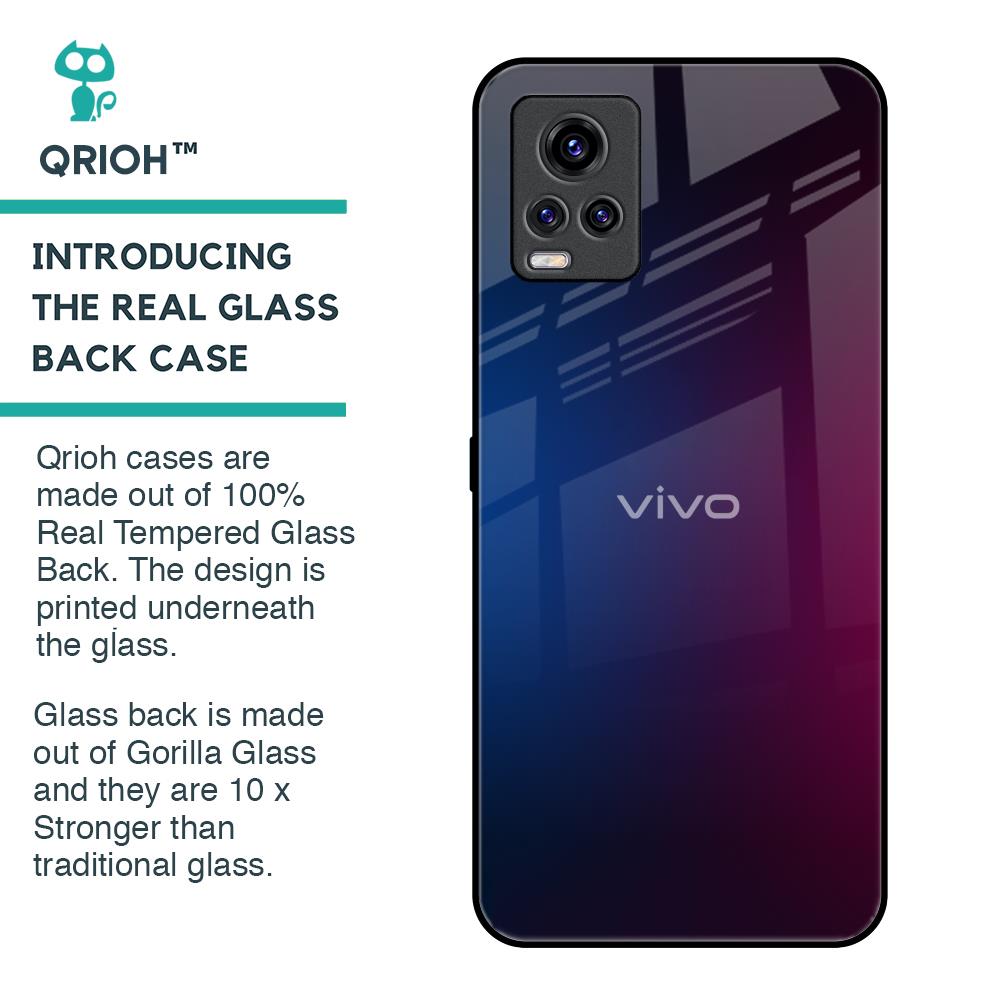 Mix Gradient Shade Glass Case For Vivo V20 Pro