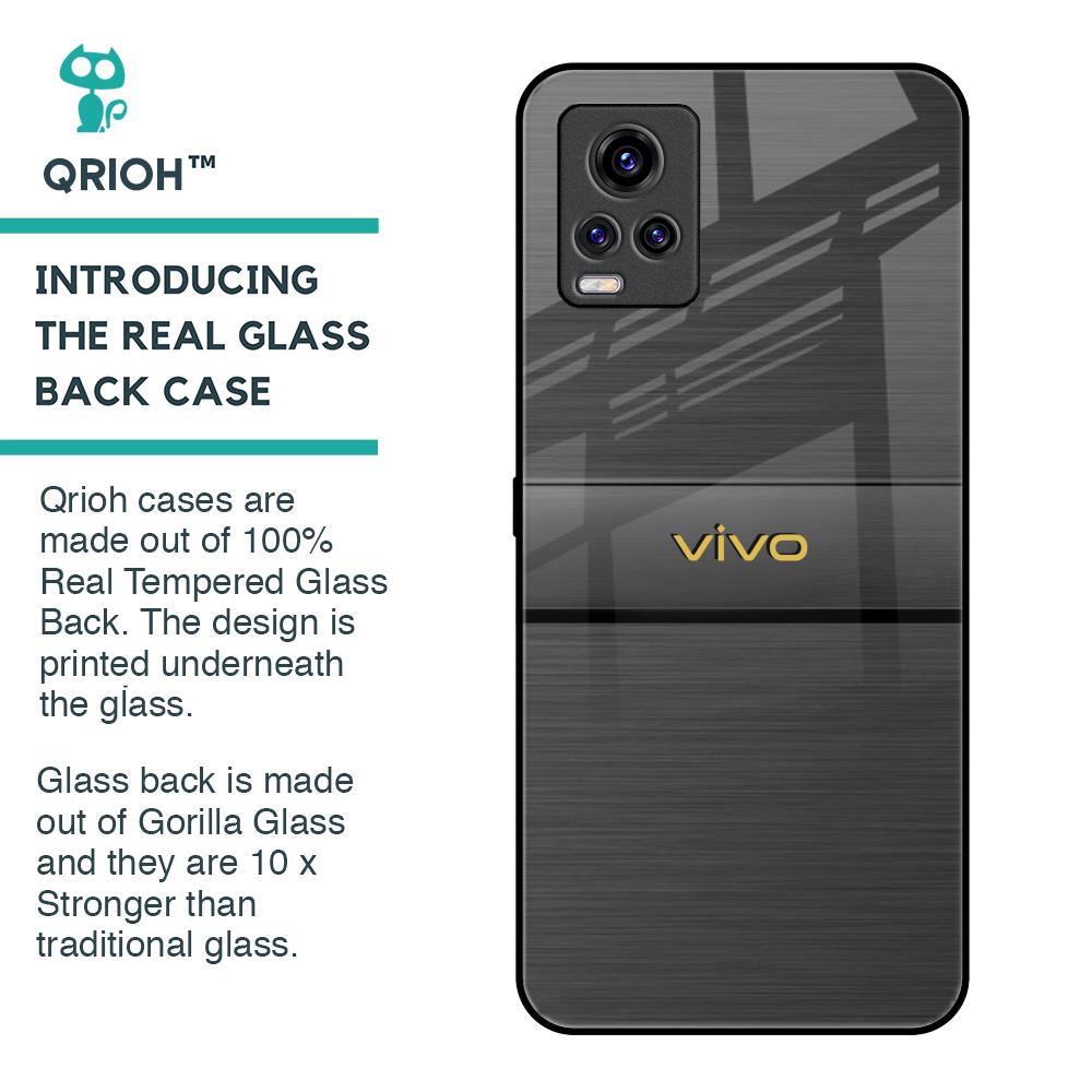 Grey Metallic Glass Case For Vivo V20 Pro