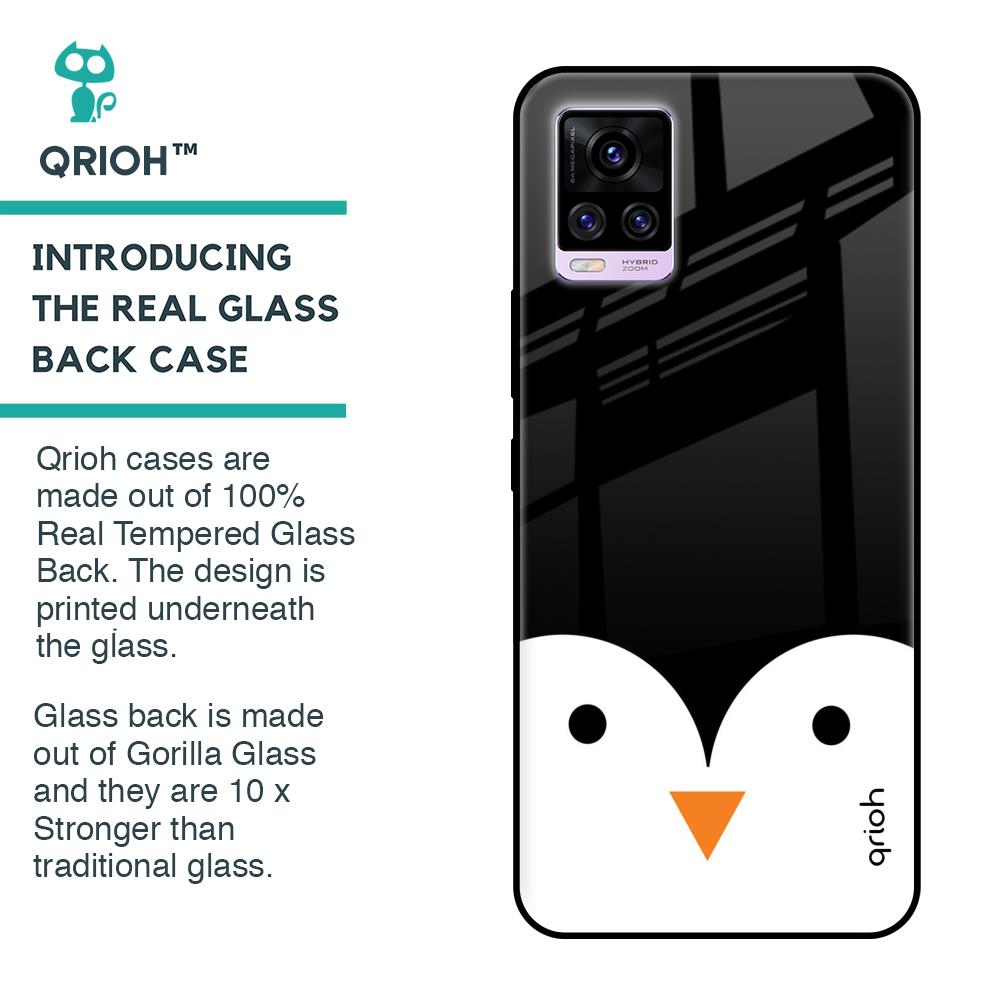 Cute Penguin Glass Case for Vivo V20 Pro