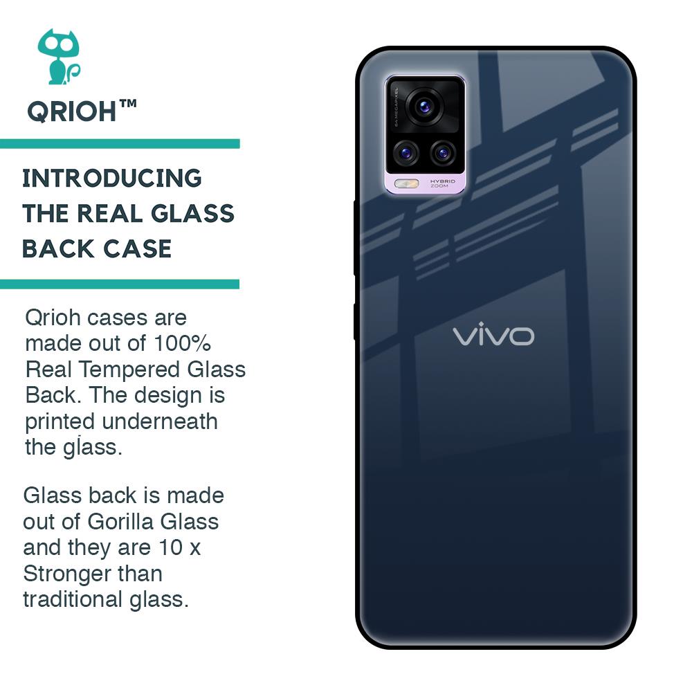 Overshadow Blue Glass Case For Vivo V20 Pro