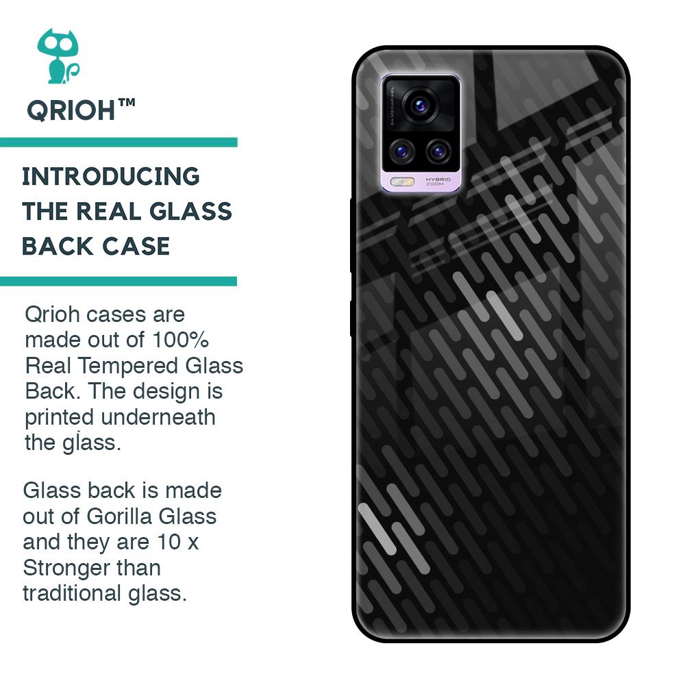 Dark Abstract Pattern Glass Case For Vivo V20 Pro