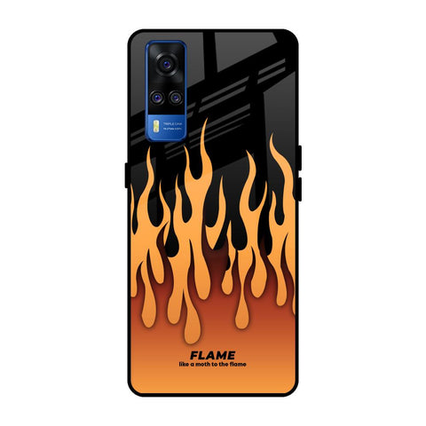 Fire Flame Vivo Y51 2020 Glass Back Cover Online