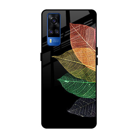 Colorful Leaves Vivo Y51 2020 Glass Back Cover Online
