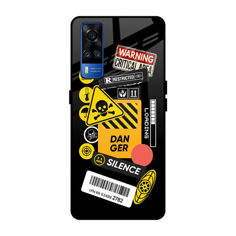 Danger Signs Vivo Y51 2020 Glass Back Cover Online