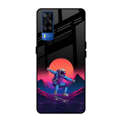 Retro Astronaut Vivo Y51 2020 Glass Back Cover Online