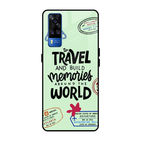 Travel Stamps Vivo Y51 2020 Glass Back Cover Online