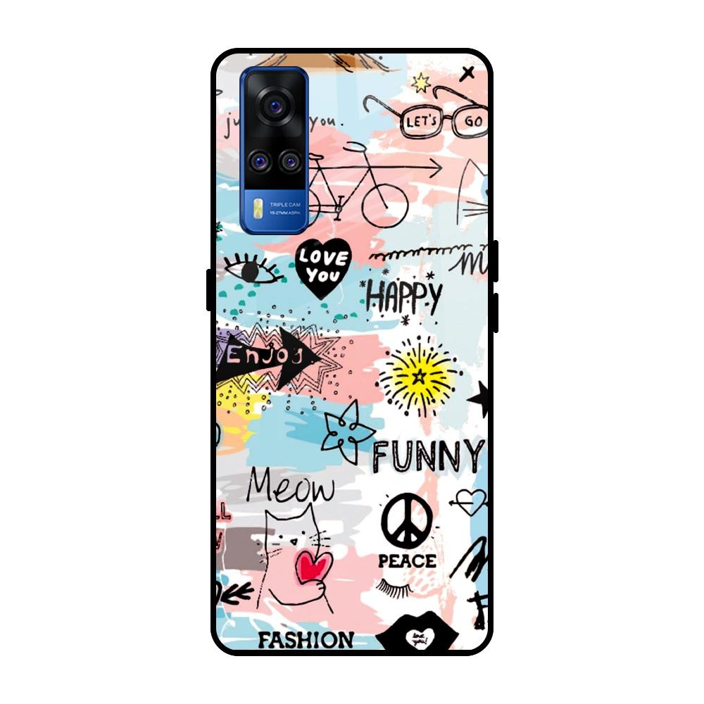Just For You Vivo Y51 2020 Glass Back Cover Online