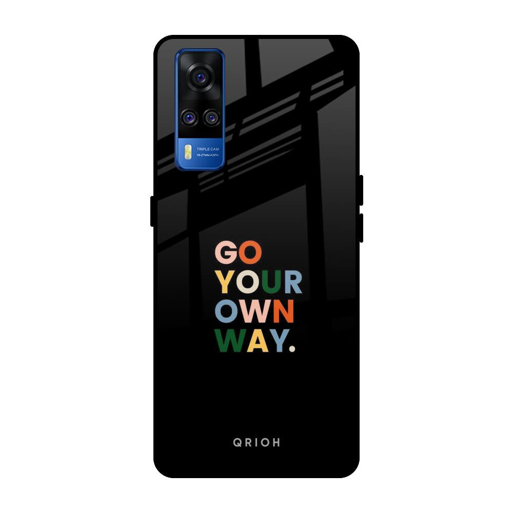 Go Your Own Way Vivo Y51 2020 Glass Back Cover Online
