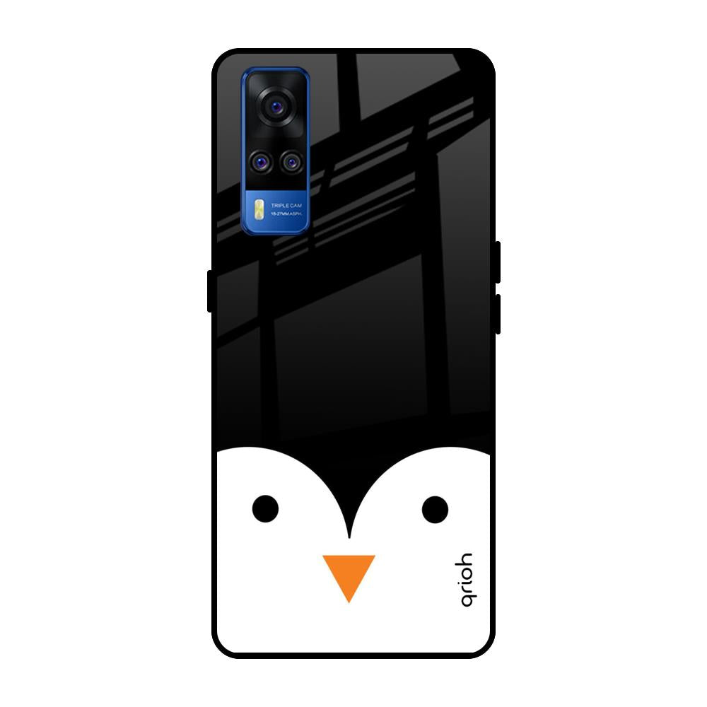 Cute Penguin Vivo Y51 2020 Glass Cases & Covers Online