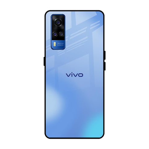 Vibrant Blue Texture Vivo Y51 2020 Glass Back Cover Online