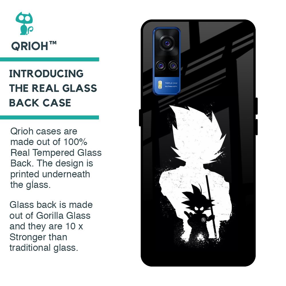 Monochrome Goku Glass Case for Vivo Y51 2020