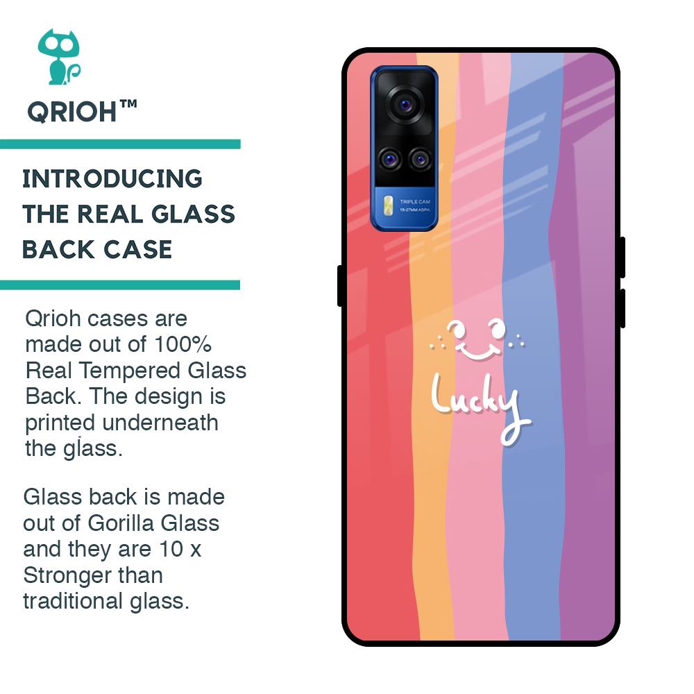 Lucky Abstract Glass Case for Vivo Y51 2020
