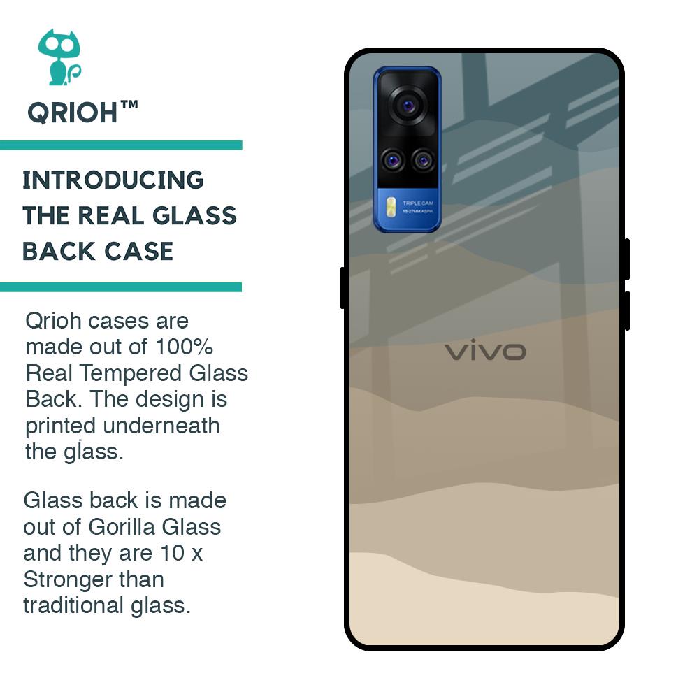 Abstract Mountain Pattern Glass Case for Vivo Y51 2020