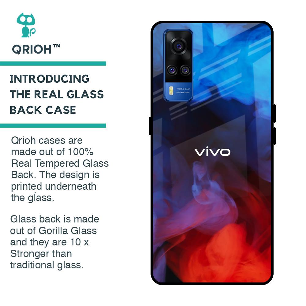 Dim Smoke Glass Case for Vivo Y51 2020