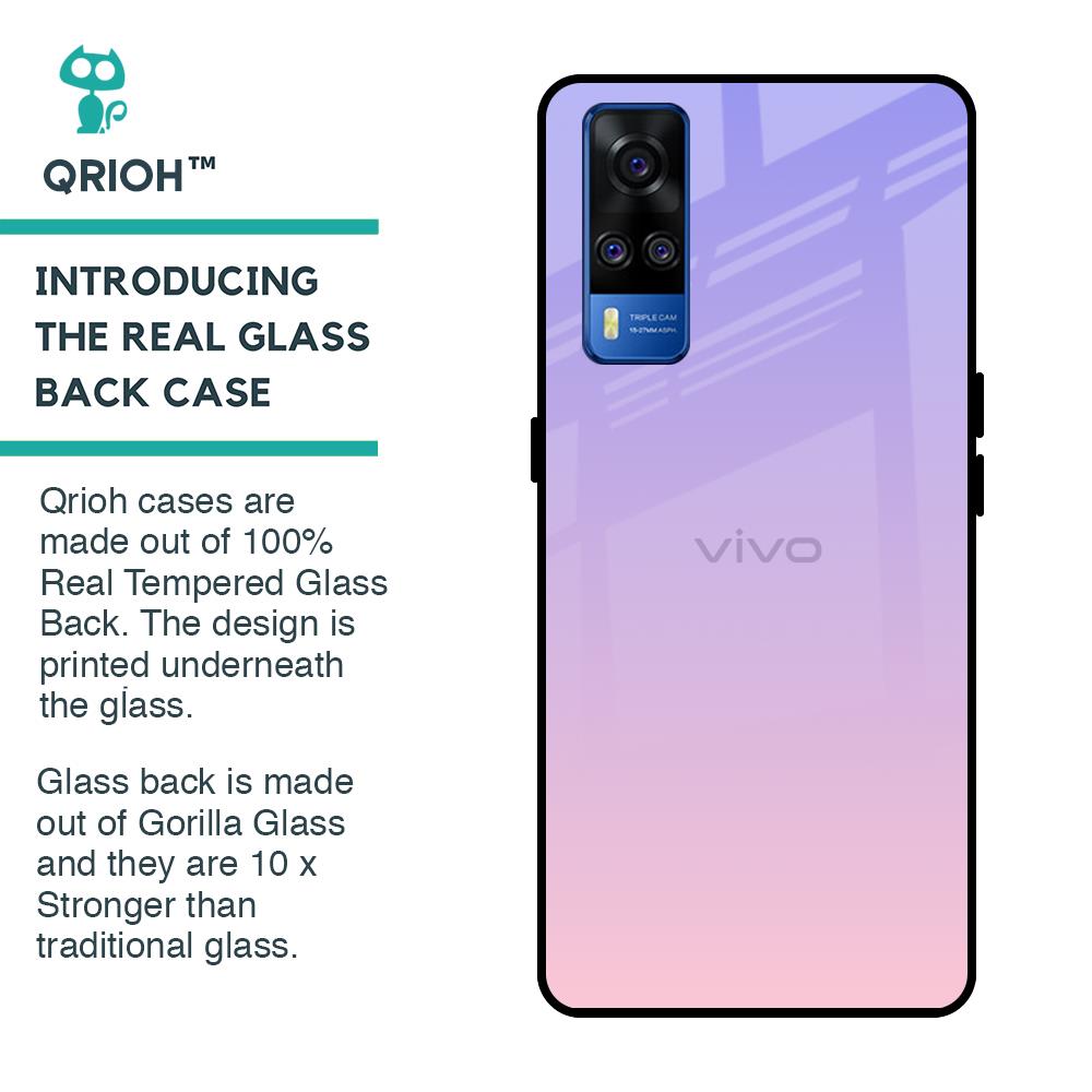 Lavender Gradient Glass Case for Vivo Y51 2020