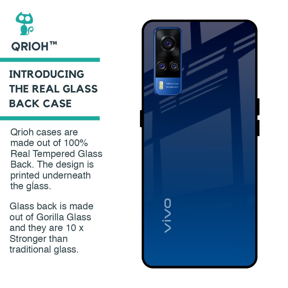Very Blue Glass Case for Vivo Y51 2020