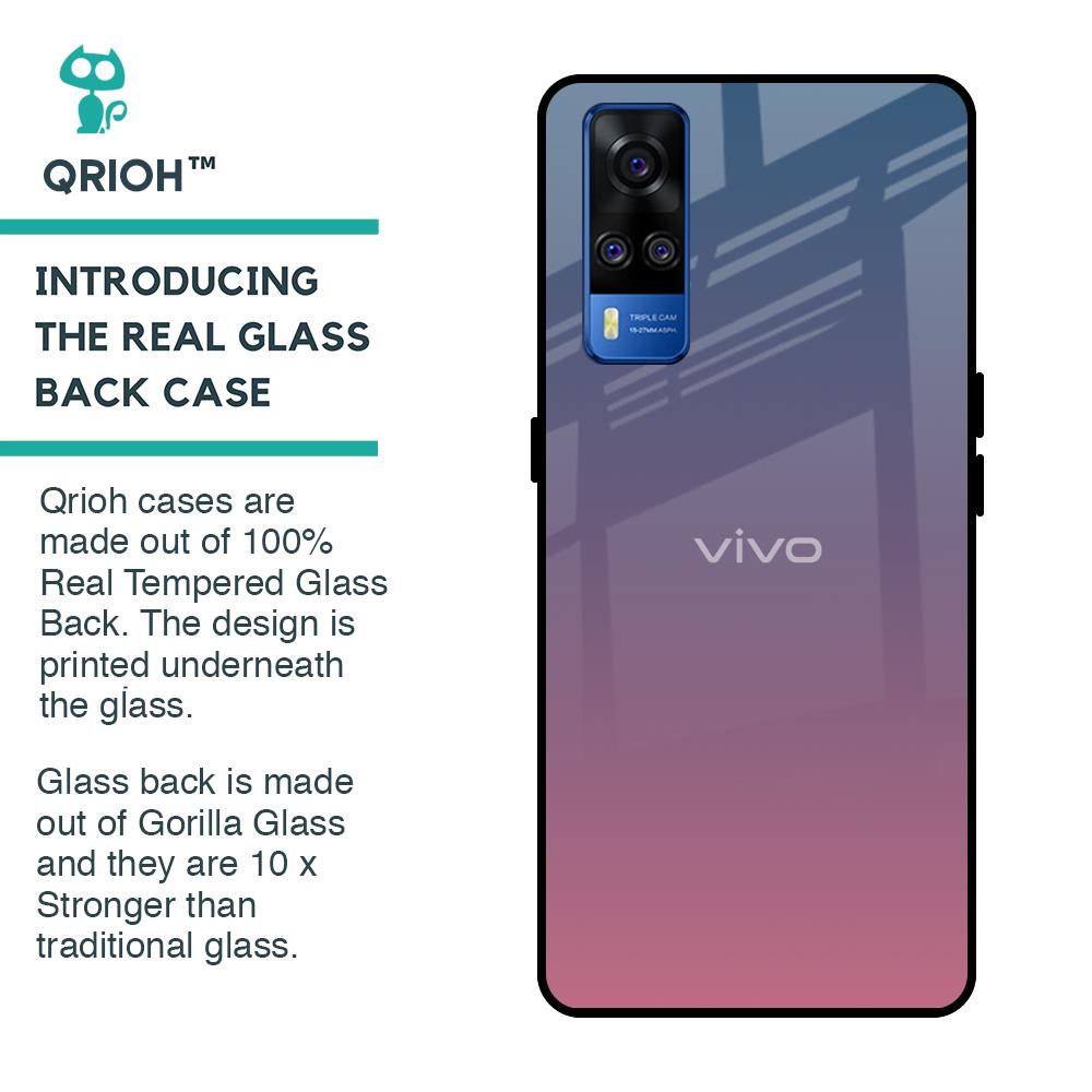 Pastel Gradient Glass Case for Vivo Y51 2020